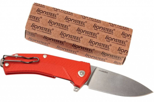 Складной нож Lion Steel KUR OR G10 Orange Flipper фото 2