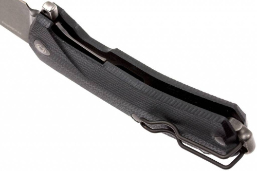 Складной нож Lion Steel KUR BBK G10 Black Flipper фото 19